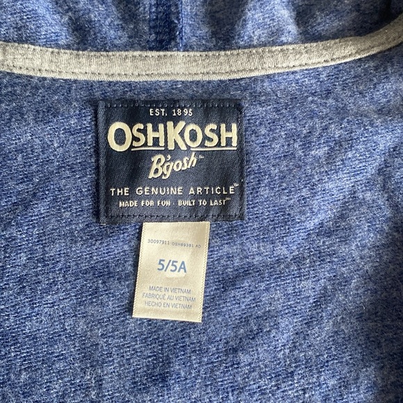 Oshkosh Bgosh Hoodie Size 5 PRICE FIRM 💥 - Picture 4 of 7